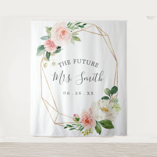 Future Mrs Brautparty Backdrop Foto Stand Wandteppich (Vorderseite)