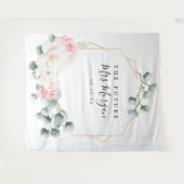 Future Mrs Brautparty Backdrop Grüne Floral Wandteppich (Vorderseite (Horizontal))