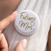 Future mrs Brautparty Button Gold