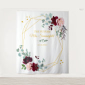 Future Mrs Brautparty Gold Backdrop Foto Stand Wandteppich (Vorderseite)