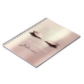 Future Mrs Bridal Pink Makeup Glitzer Name Sparkle Notizblock (Linke Seite)