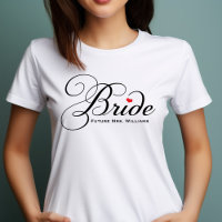 Future Mrs Bride Black Custom Script Wedding