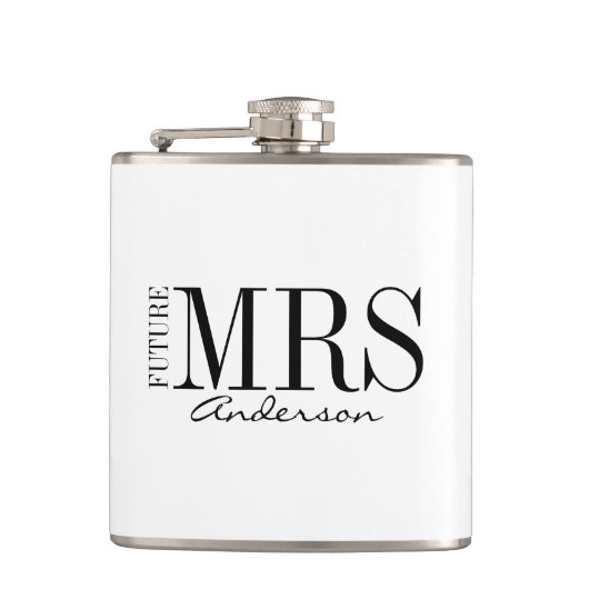 Future Mrs Bride Brautparty Flask Flachmann (Vorderseite)