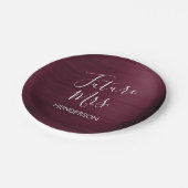 Future Mrs. Burgundy Brautparty Pappteller (Schrägansicht)