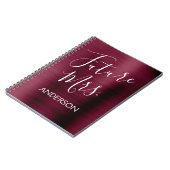 Future Mrs Burgundy Lila Brautparty Planner Notizblock (Linke Seite)