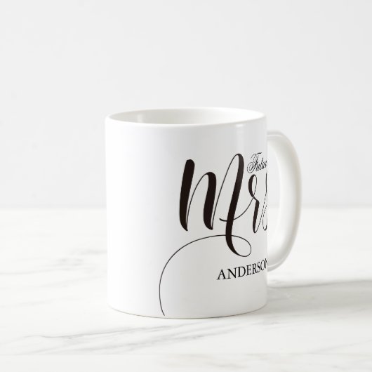 Future Mrs.Calligraphy Personalisiert Kaffeetasse (VorderseiteRechts)