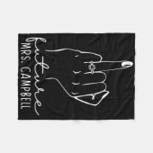 Future Mrs. Campbell New Bridal To Be Fiance Bache Fleecedecke (Vorderseite (Horizontal))