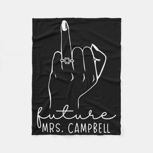 Future Mrs. Campbell New Bridal To Be Fiance Bache Fleecedecke (Vorderseite)