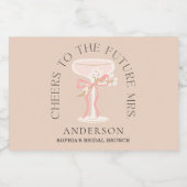 Future Mrs Champagne Labels Brautparty Favors Schaumweinetikett (Einzelnes Label)