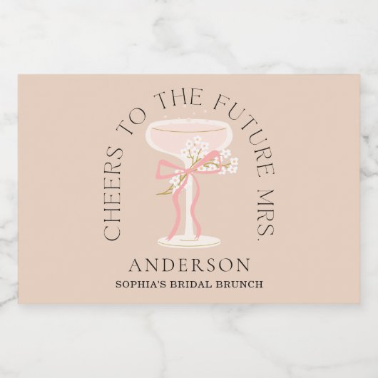 Future Mrs Champagne Labels Brautparty Favors Schaumweinetikett (Einzelnes Label)
