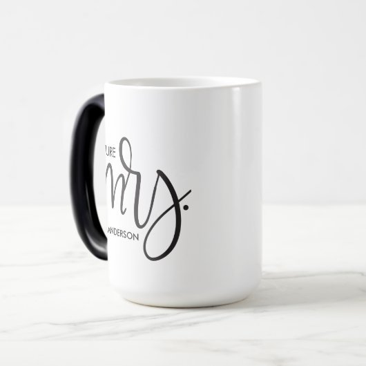 "Future Mrs." Chic Personalisiert Verlobung Tasse (Vorderseite Links)