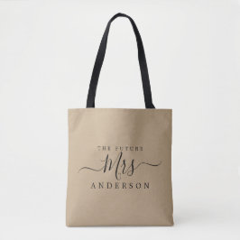 Future Mrs. Chic Script Individuelle Name Bride To Tasche