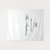 Future Mrs. Custom Bridal Shower Backdrop Wandteppich (Vorderseite (Horizontal))