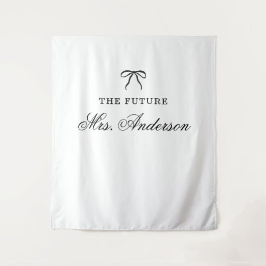 Future Mrs. Custom Bridal Shower Backdrop Wandteppich (Vorderseite)