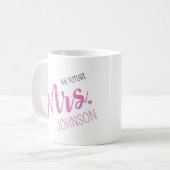 Future Mrs. Custom Name Engagement Kaffeetasse (Vorderseite Links)