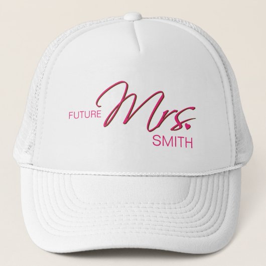 Future Mrs. Customizable Hat Truckerkappe (Vorderseite)