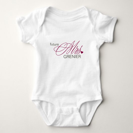 Future Mrs. Customizable T - Shirt (Vorderseite)