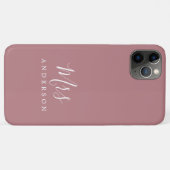 Future Mrs Dusty Rose Chic Script Bride Case-Mate iPhone Hülle (Rückseite (Horizontal))