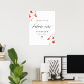 Future Mrs Elegant Calligraphy Brautparty Sign Poster (Heimbüro)
