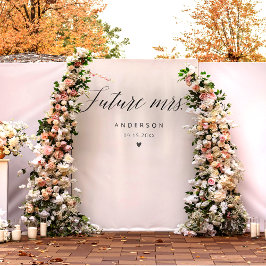 Future Mrs Elegant Calligraphy Brautparty Wandteppich