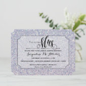 Future Mrs Elegant Classic Brautparty Blue Einladung (Stehend Vorderseite)