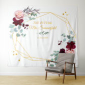 Future Mrs Floral Backdrop Brautparty Tapestry Wandteppich (Beispiel (Horizontal))
