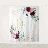Future Mrs Floral Backdrop Brautparty Tapestry Wandteppich (Vorderseite)
