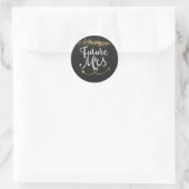 Future Mrs for bride Wedding Runder Aufkleber (Tasche)
