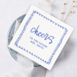Future Mrs. French Blue Brautparty Cheers Serviette<br><div class="desc">Future Mrs French Blue Brautparty Cheers Napkins Verlobung Feierlichkeiten Dekorationen</div>