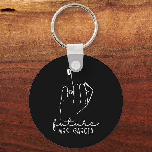 Future Mrs. Garcia New Bridal To Be Fiance Bachelo Schlüsselanhänger (Vorderseite)