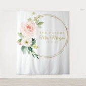 Future Mrs Gold Brautparty Backdrop Foto Stand Wandteppich (Vorderseite)