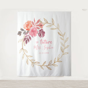 Future Mrs Gold Brautparty Backdrop Foto Stand Wandteppich