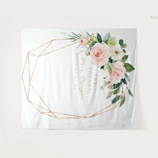 Future Mrs Gold Brautparty Backdrop Foto Stand Wandteppich (Vorderseite (Horizontal))