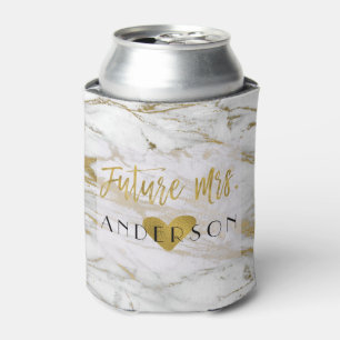 Future Mrs Gold Foil and White Marble Bride Dosenkühler