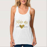 Future Mrs Gold Foil and White with Heart Tank Top<br><div class="desc">Zukünftige Frau Imitats Gold Foil und White T - Shirt für eine Hochzeit,  Brautparty,  Junggeselinnen-Abschied,  Hochzeit feiern.</div>