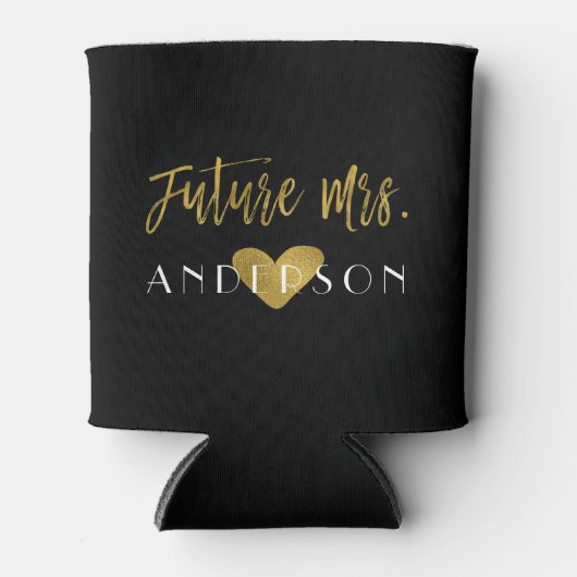 Future Mrs Gold Foil Bride Can Cooler Dosenkühler (Vorderseite)
