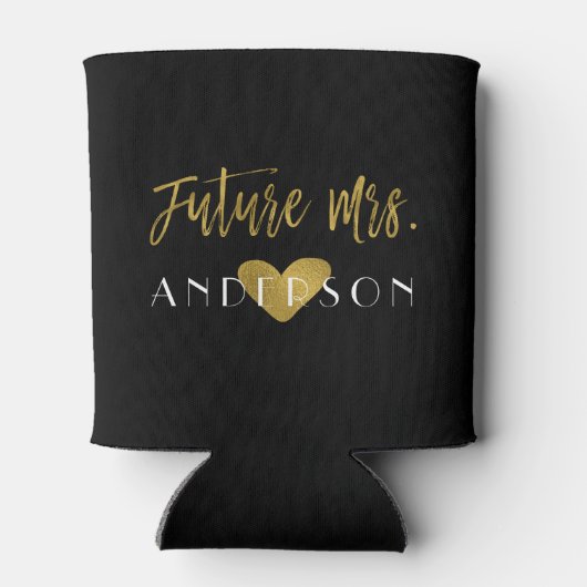 Future Mrs Gold Foil Bride Can Cooler Dosenkühler (Rückseite)