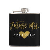 Future Mrs Gold Foil Bride Flask Flachmann (Vorderseite)
