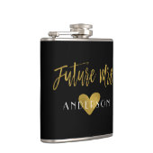 Future Mrs Gold Foil Bride Flask Flachmann (Rechts)