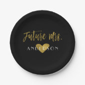 Future Mrs Gold Foil Bride Party Teller (Vorderseite)