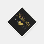 Future Mrs Gold Foil mit Heart Bride Napkins Serviette (Ecke)