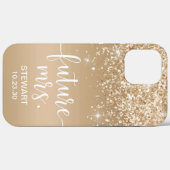 Future Mrs Gold Glitzer Case-Mate iPhone Case (Rückseite (Horizontal))