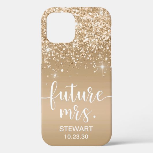 Future Mrs Gold Glitzer Case-Mate iPhone Case (Rückseite)
