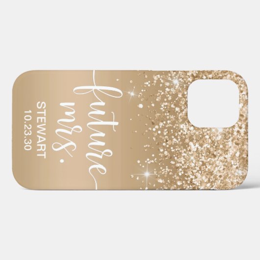 Future Mrs Gold Glitzer Case-Mate iPhone Case (Rückseite (Horizontal))