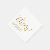 Future Mrs Gold Script Modernes Brautparty Serviette (Ecke)