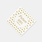 Future Mrs Gold White Brautparty Serviette (Ecke)