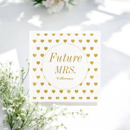 Future Mrs Gold White Brautparty Serviette