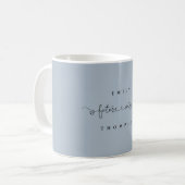 Future Mrs. Heart Ring Script Dusty Blue Kaffeetasse (Vorderseite Links)