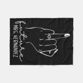 Future Mrs. Hernandez New Bridal To Be Fiance Bach Fleecedecke (Vorderseite (Horizontal))