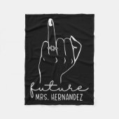 Future Mrs. Hernandez New Bridal To Be Fiance Bach Fleecedecke (Vorderseite)